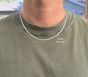 Silver Miami Cuban Link Chain 20”