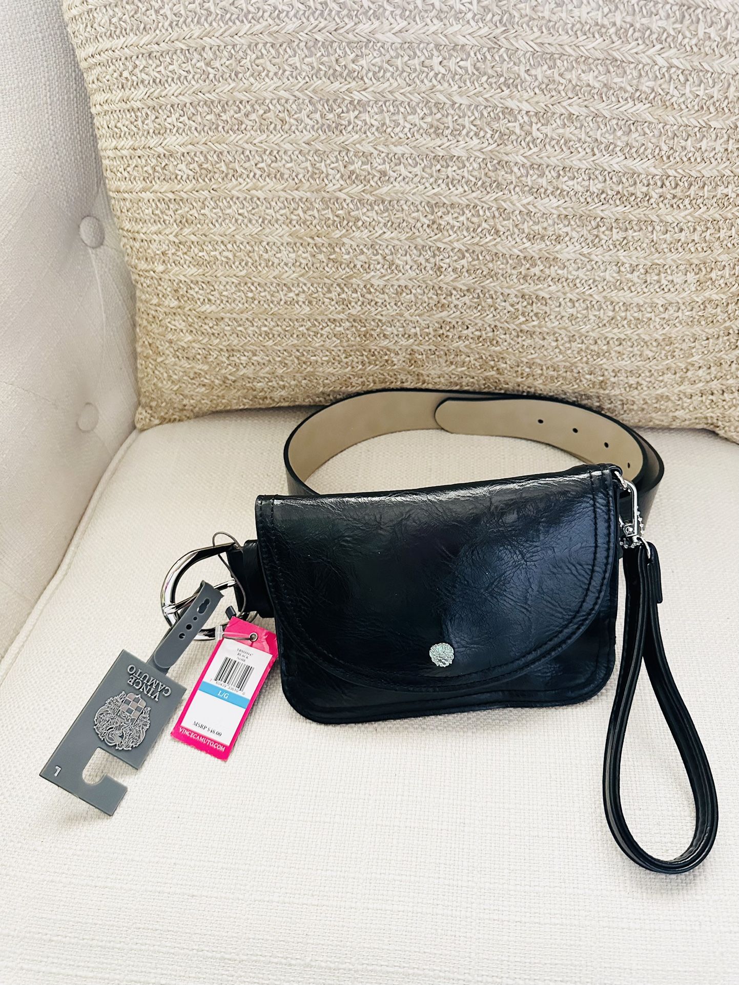 Vince Camuto Black Wristlet Belt – Large, Brand New w/ Tags