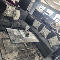 L Shape Luxury Sectional Grey 