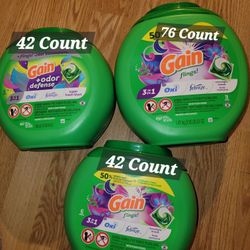 BUNDLE: 2 GAIN FLINGS ORIGINAL (42 COUNT TUBS) & 1 GAIN FLINGS  TUB (76  COUNT TUB) FOR $40/$40 Por Los 3