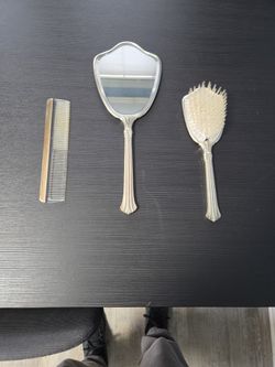 Comb, Brush, And Mirror Set