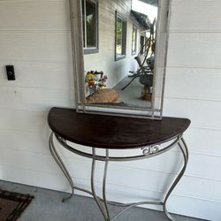 Entry way table and mirror