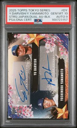 2025 Topps Tokyo Series Yamamoto Darvish Dual Auto /10 PSA 10 Stars of Japan
