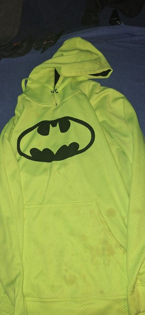 1x High Vis Yellow Batman Logo Hoodie