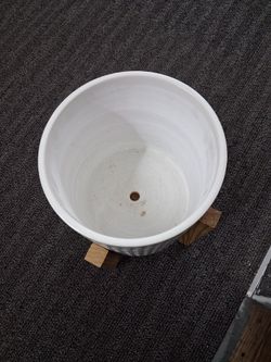 Large White Ceramic Plant Pot