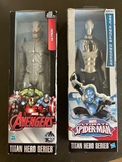 Mattel Titan Heroes series “Ultimate Spider” and “Ultron” Avengers