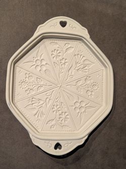 Brown Bag Cookie Art, Clay Cookie Mold, Florals 1988