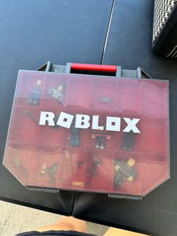 Roblox Collector’s Tool Box Storage Carry Case w/ Mixed Figures Parts Lot Jazzwares READ description