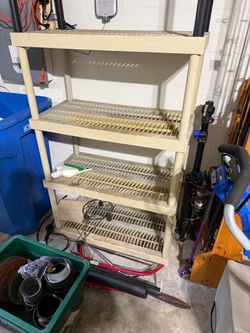 4 tier garage organizer shelving unit