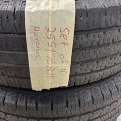 Set of 4 tires 255/70r18 Hercules $165