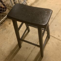 Black Wooden Stool
