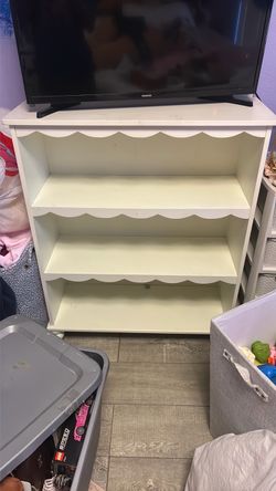 White book shelf
