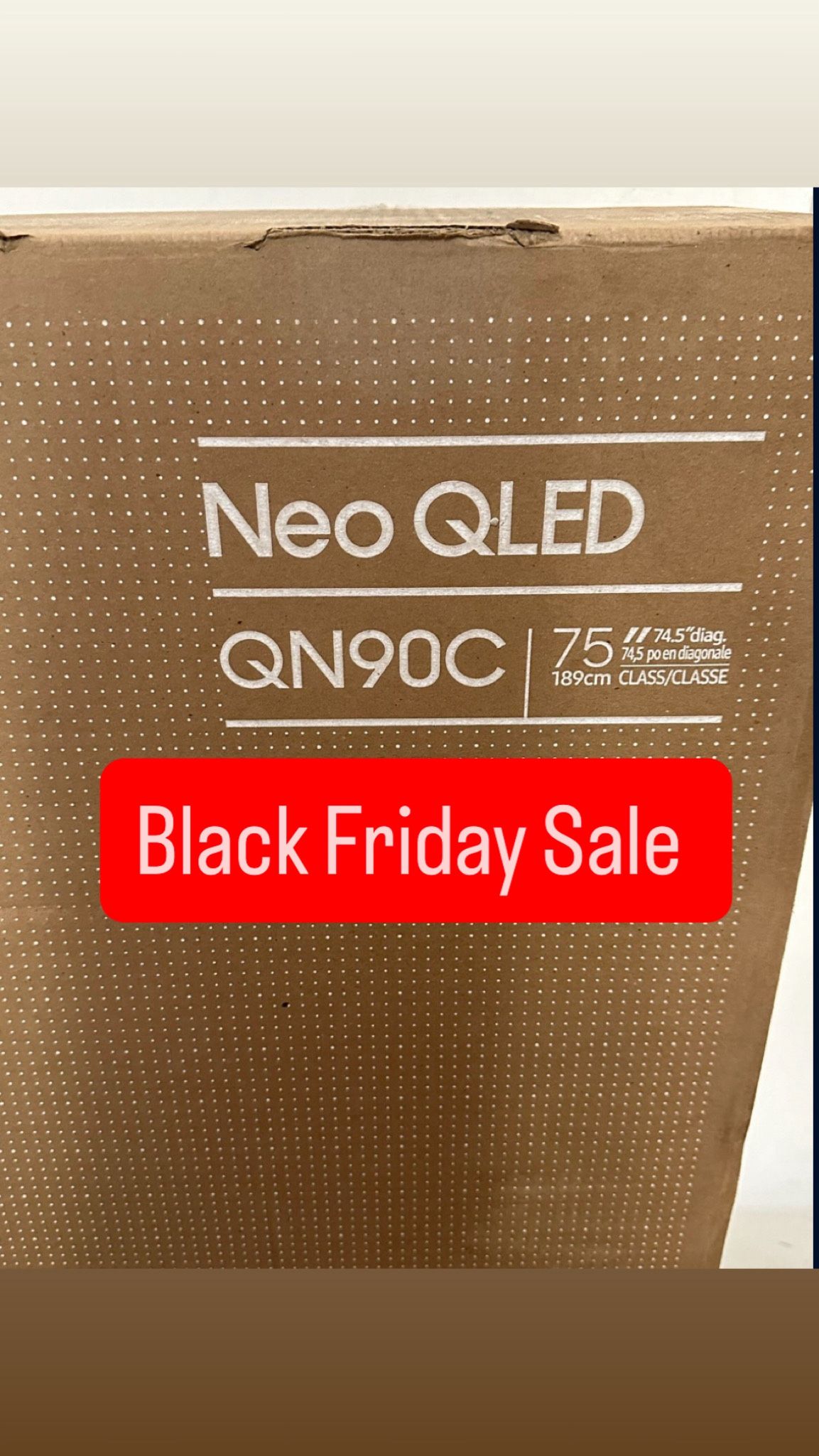 SAMSUNG 75-Inch Class Neo QLED 4K QN90C Series Neo Quantum HDR+, Dolby Atmos, Object Tracking Sound+, Anti-Glare, Gaming Hub, Q-Symphony, Smart TV wit