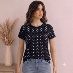 Black Heart Print Women's T-Shirt size 1X plus