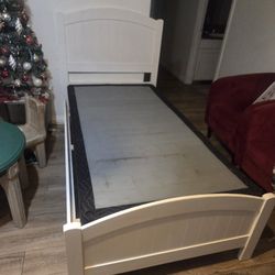 Bed Frame And Box Spring Only (No Mattress)