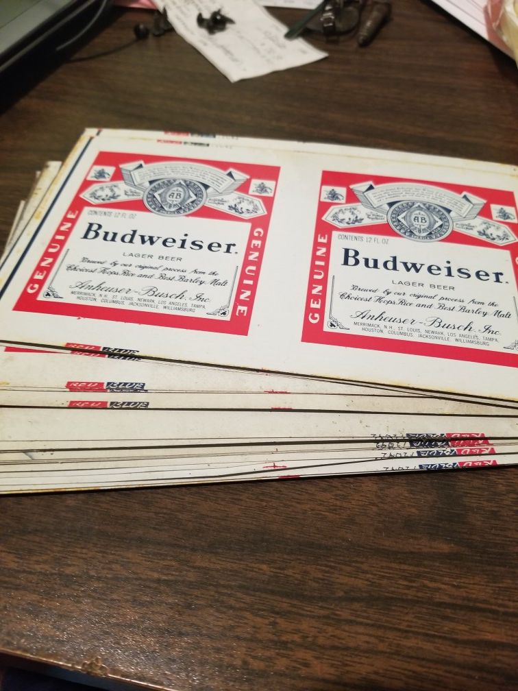 37 Budweiser metal sights 8" 1/2 by 5"