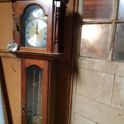 Antique Standing Grandfather  Clock EMPEROR CLOCK COMPANY GERMANY