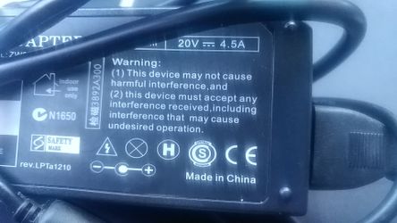 Lenovo laptop yellow square charger $20