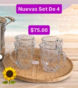 Especial Solo $75.00 Tazas  Para Cafe Nueva Línea set de 4 Línea Wildflowers 14 Onzas Princes House Ventas Finales