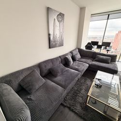5 Piece Upholstered Sectional