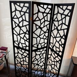 3 Panel Open Mosaic Pattern Room Divider 