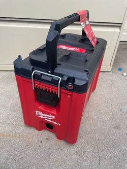Milwaukee PACKOUT 10 in. Compact Portable Tool Box with Adjustable Dividers and Interior Storage Tray