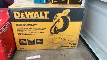 FACTORY SEALED DEWALT 12” single bevel miter saw