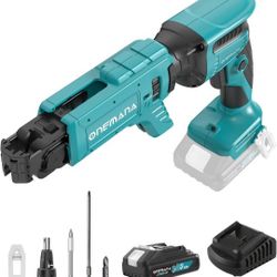 20V MAX Brushless Cordless Drywall Screw Gun Kit,Batteries & Charger 4200RPM Auto-Feed Screwgun with Depth Adjustment Includes Collated Attachment, To