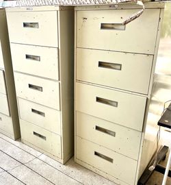 5-drawer lateral file cabinet, 21” W