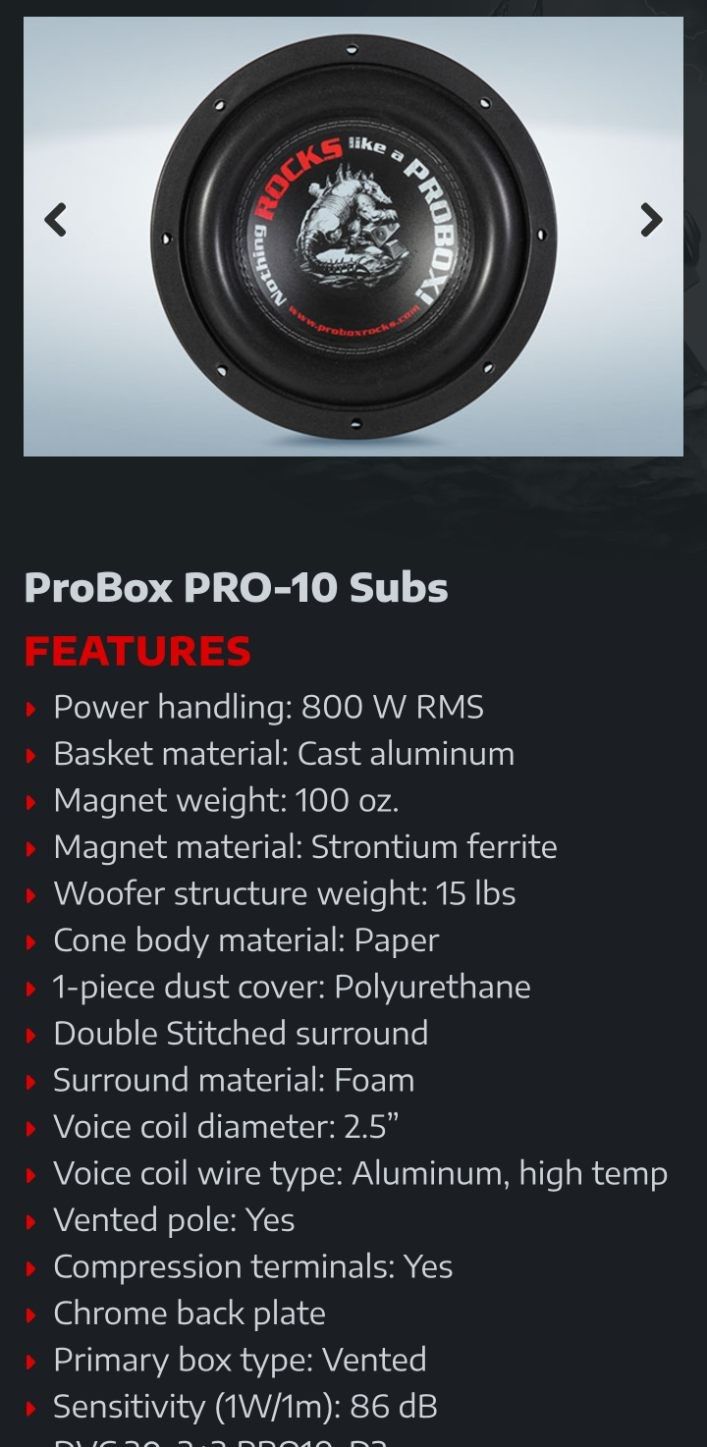 ProBox F150 Supercrew Speaker Box With Speaker 12in. Subwoofer