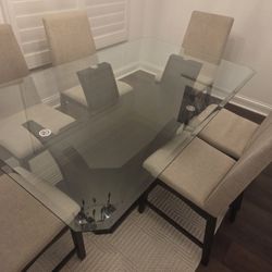 Brand New Glass Top Dining Set