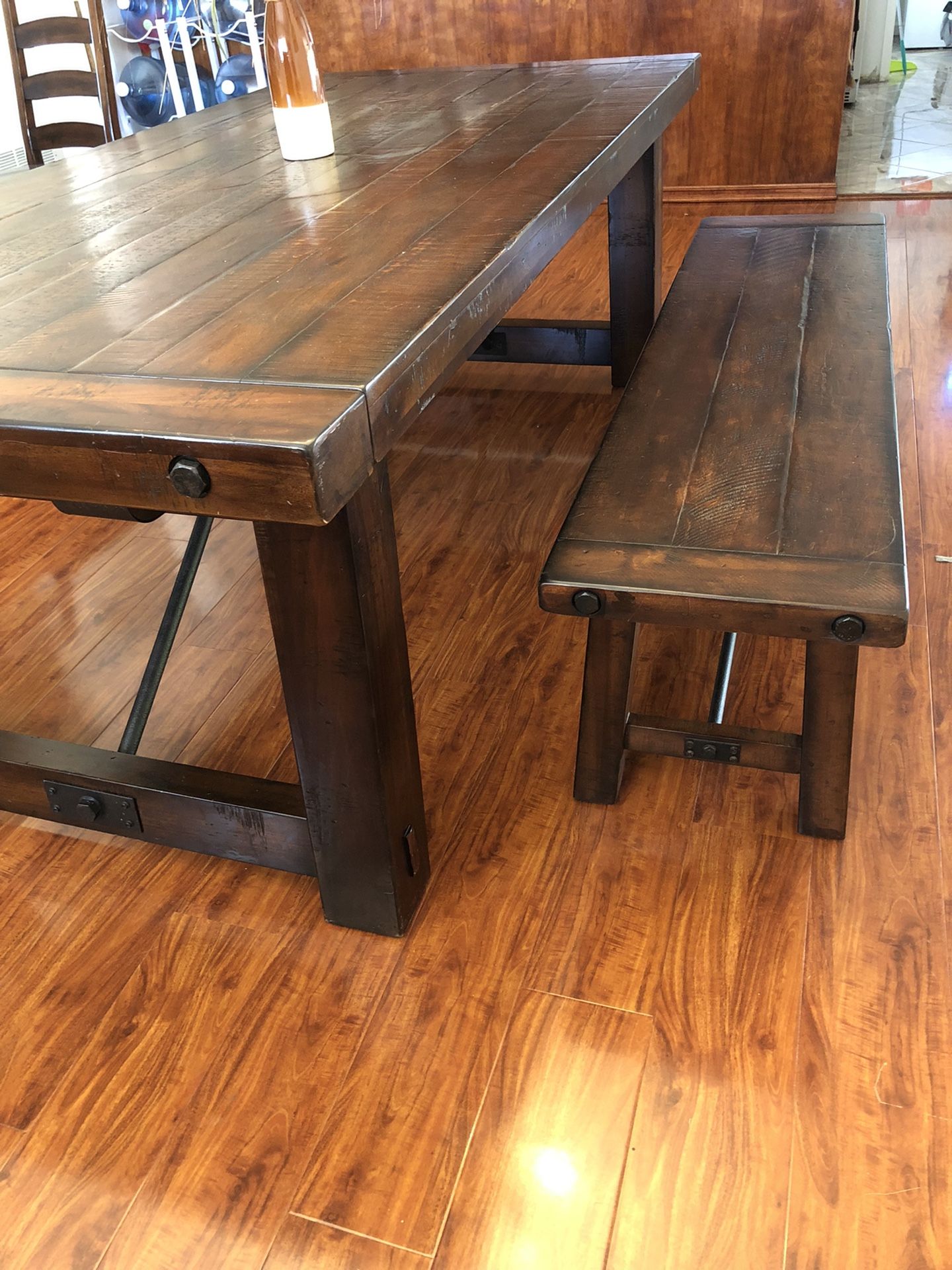 Pottery Barn Dining Table and Bench