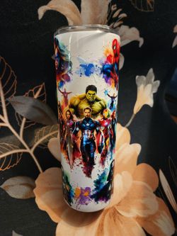 Super Hero Skinny Tumbler (new)