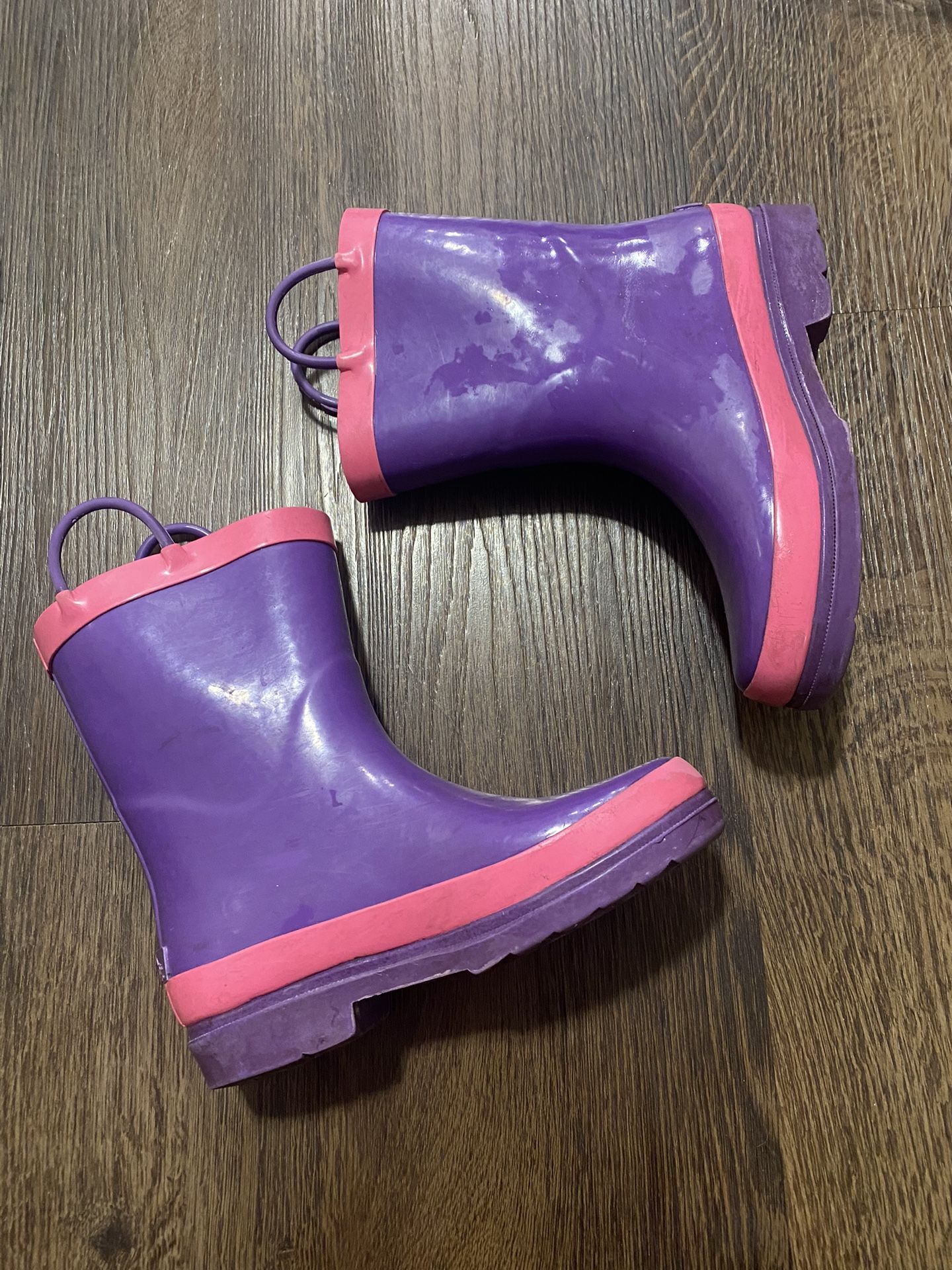 Girls Purple And Pink Rain Boots Size 13/1 By Blue Mountain