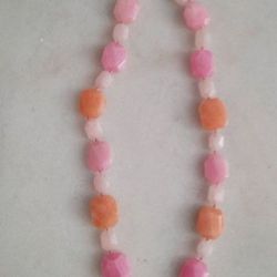 Vintage Pink Quartz Necklace