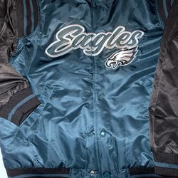 Philadelphia Eagles Black Green Varsity Jacket man's M