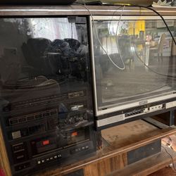 Vintage Tv Stereo Set