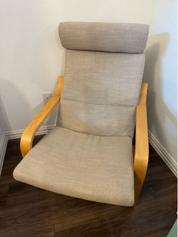 IKEA POÄNG Chair with Beige Cover