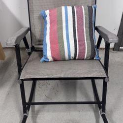 Outdoor Rocking Chair with Pillow