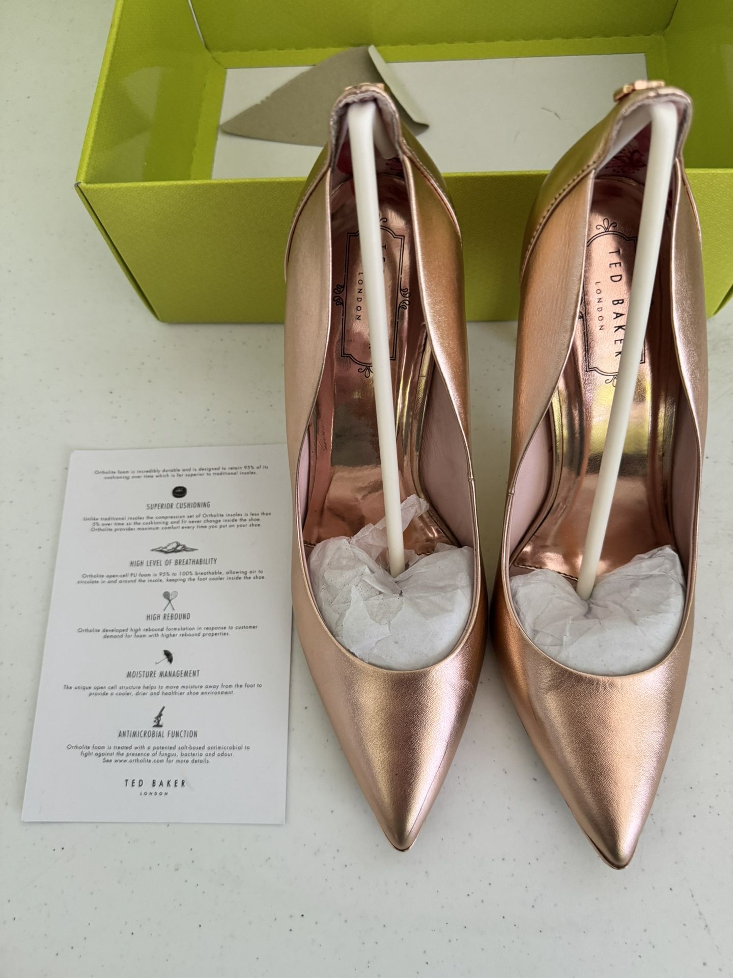 Ted Baker gold heels. Size 10