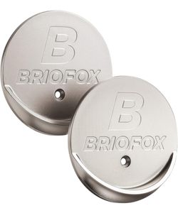 BRIOFOX Shower Curtain Rod Holder 3M Adhesive | Heat Resistant | Waterproof | Max Load 60 lbs Shower Rod Retainer for Wall, 2 Pack, Nickel (Rod Not In