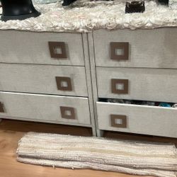 Dresser Set - white fabric 