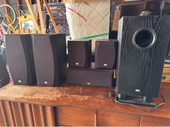 Onkyo 5.1 Home Theater System w/ Receiver & Subwoofer – Untested