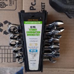 Pittsburgh 12pc Stubby Combination Wrench Set