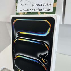 Apple IPad Pro 11 Inch M4 Tablet OLED Screen New - $1 To Take it Home same Day and Pay the Rest later!