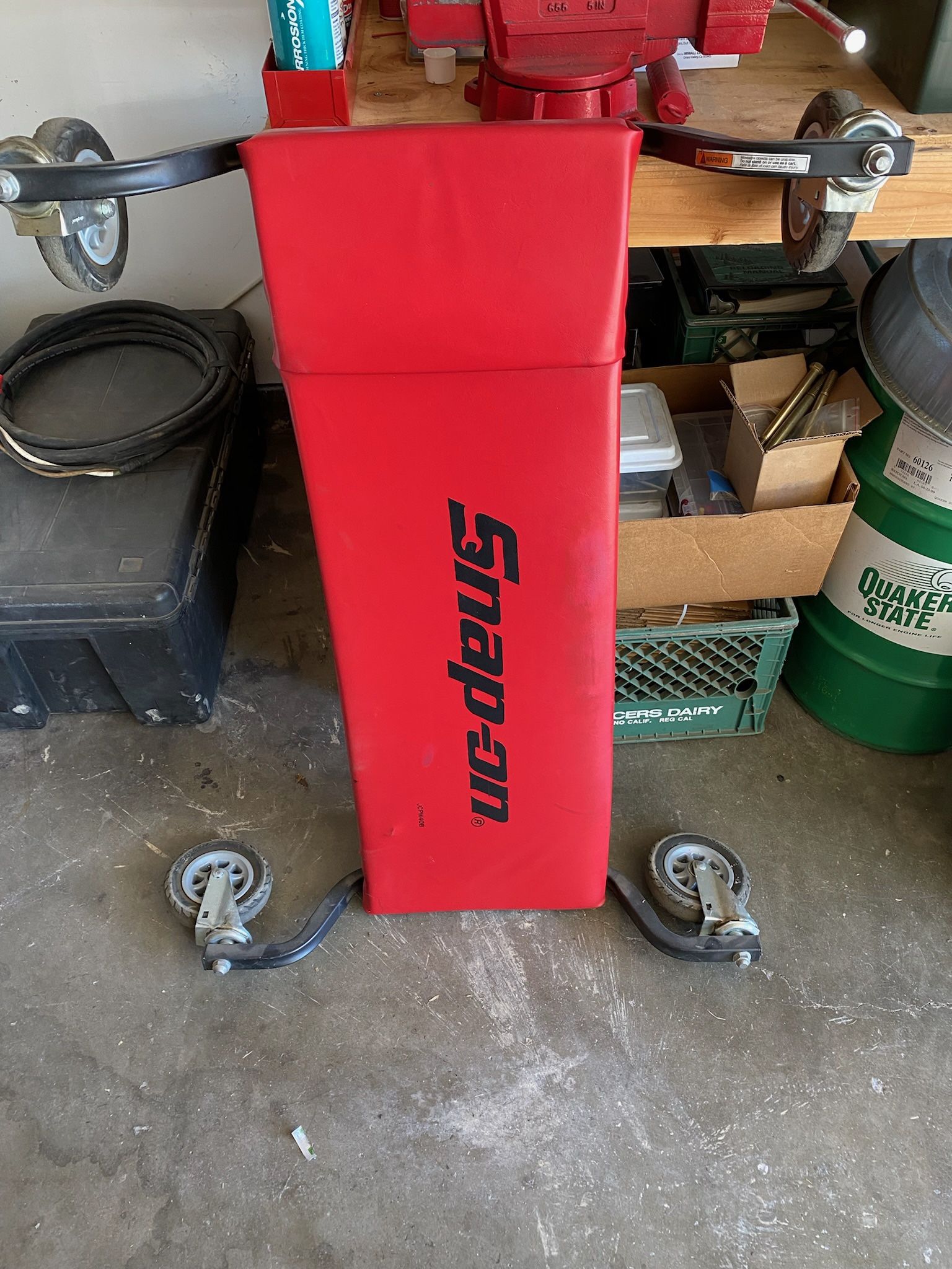Snap on rolling creeper