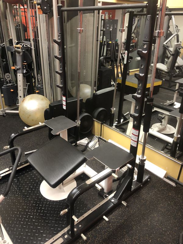 Precor Elliptical / Hoist V3 / squat rack / 35lb barbells Precor Elliptical / Hoist V3 / squat rack / 35lb barbells