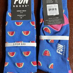 2 Pairs of Watermelon Fun Socks