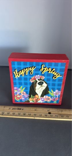 Pioneer woman, happy spring dog decor