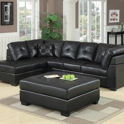 Brand New L-Shape Sectional Black